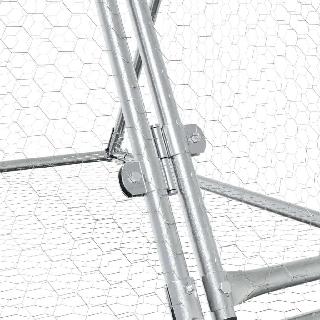 Conigliera Argento 200x105x91 cm in Acciaio Zincato — miniatura 8 di 9