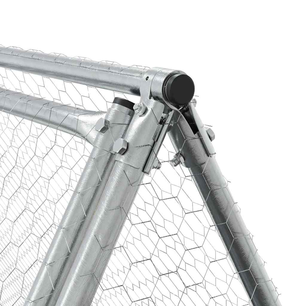 Conigliera Argento 400x105x91 cm in Acciaio Zincato — miniatura 6 di 8