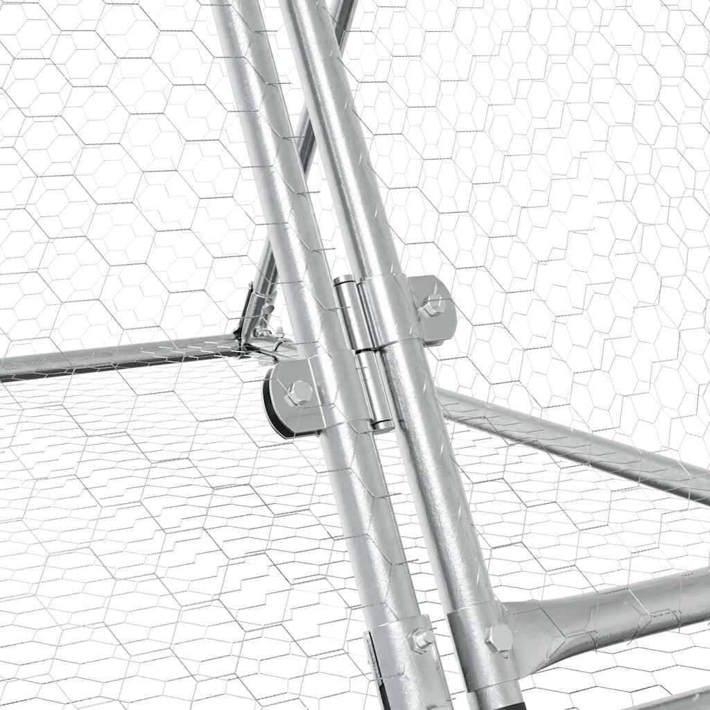Conigliera Argento 400x105x91 cm in Acciaio Zincato — miniatura 7 di 8