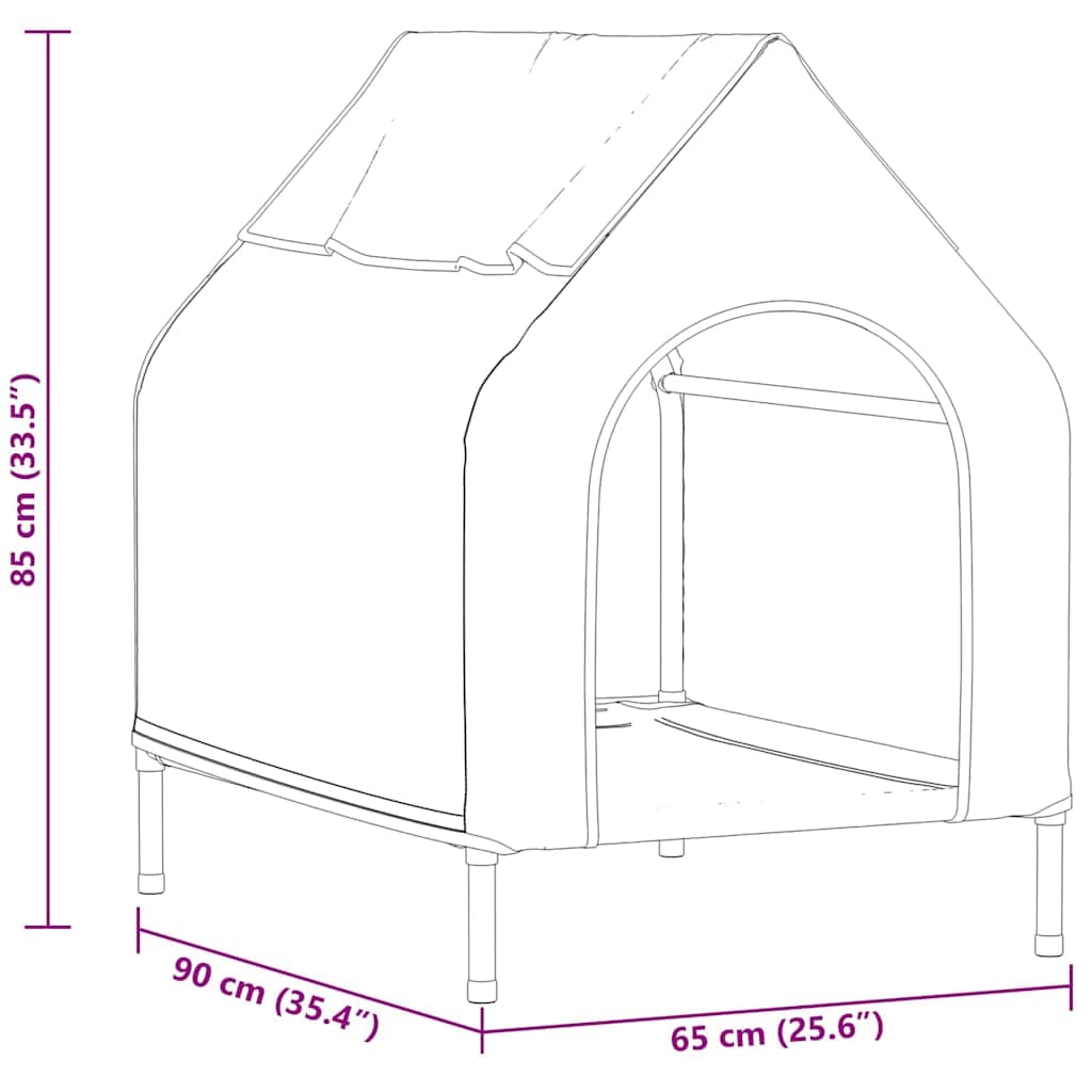 Casa per Animali Nero 90 x 65 x 83 cm Acciaio — foto 10 di 10