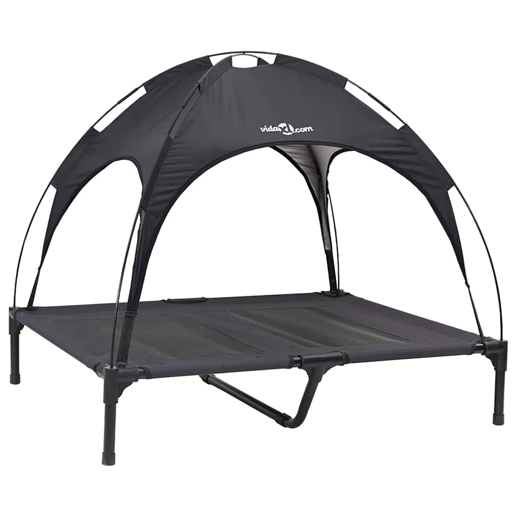 Letto per Cani Nero 92 x 77 x 82,5 cm Acciaio — miniatura 2 di 10