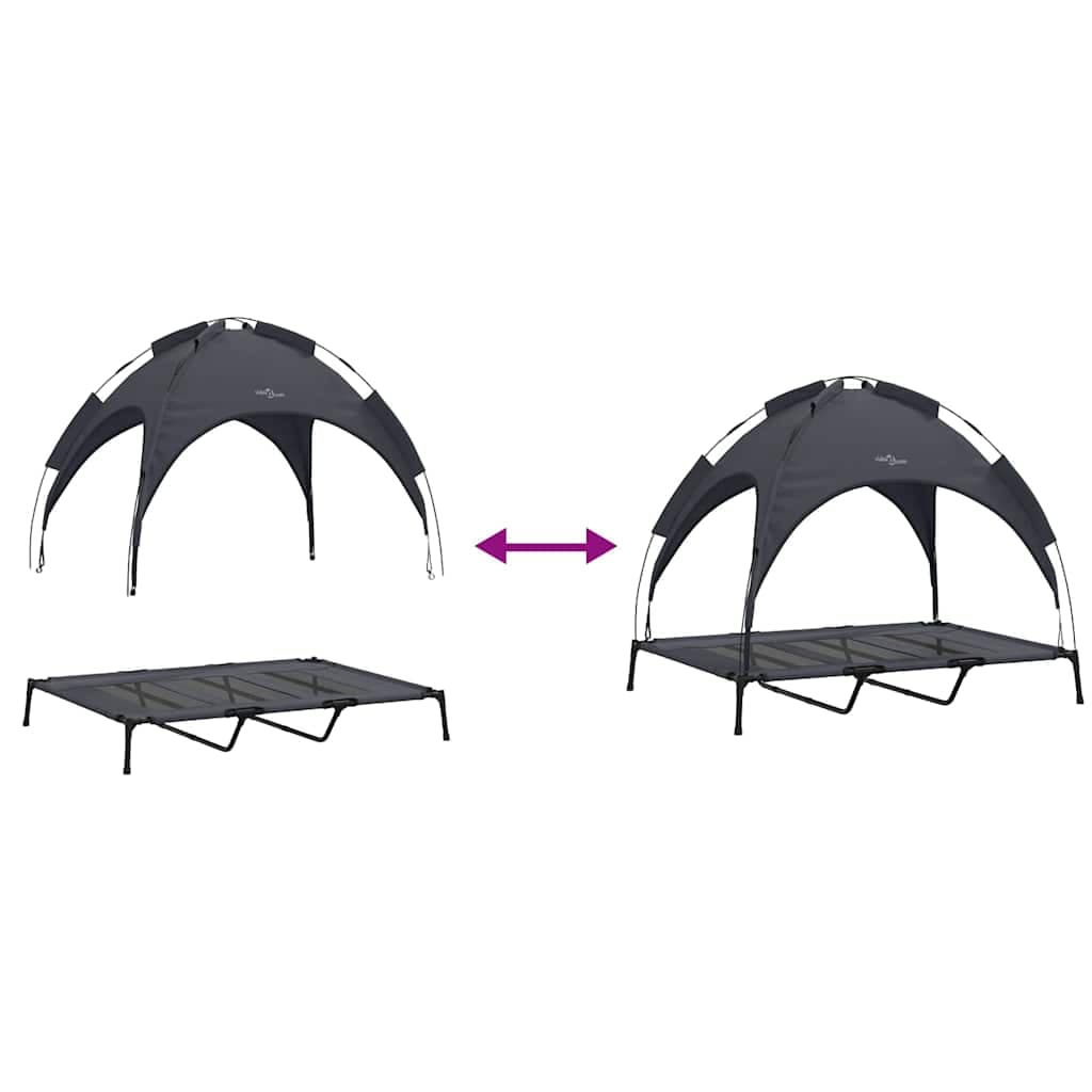 Letto per Cani Nero 122 x 93 x 106,5 cm Acciaio — miniatura 9 di 10
