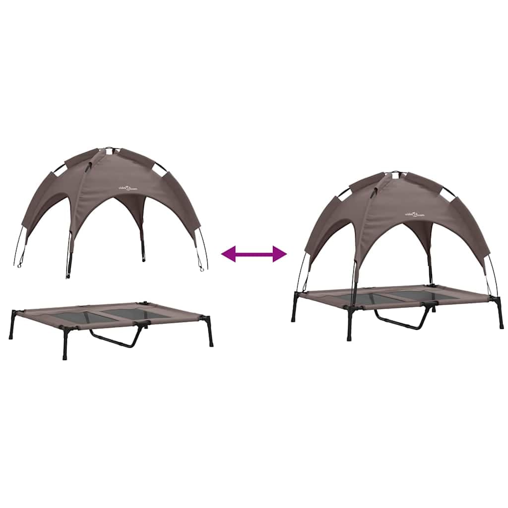 Letto per Cani Marrone 92 x 77 x 82,5 cm Acciaio — miniatura 9 di 10