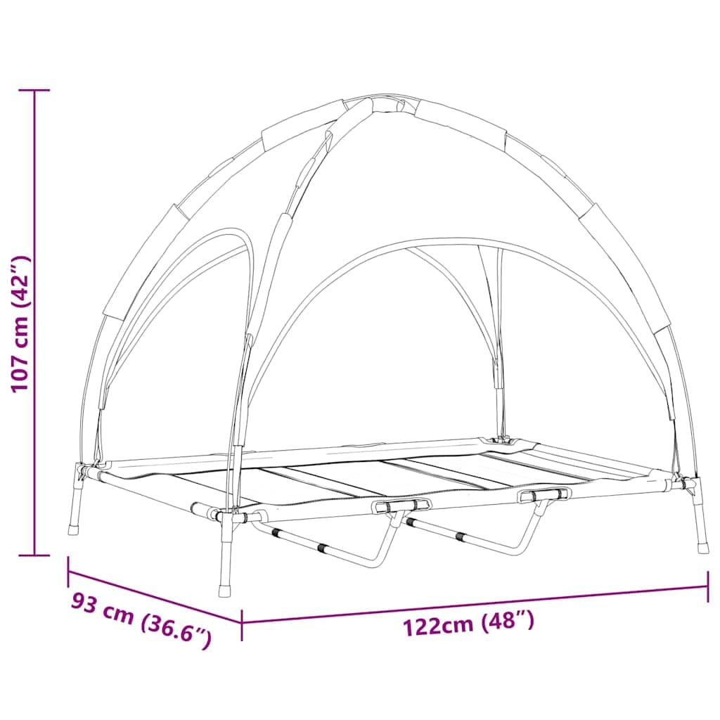 Letto per Cani Marrone 122 x 93 x 106,5 cm Acciaio — foto 10 di 10