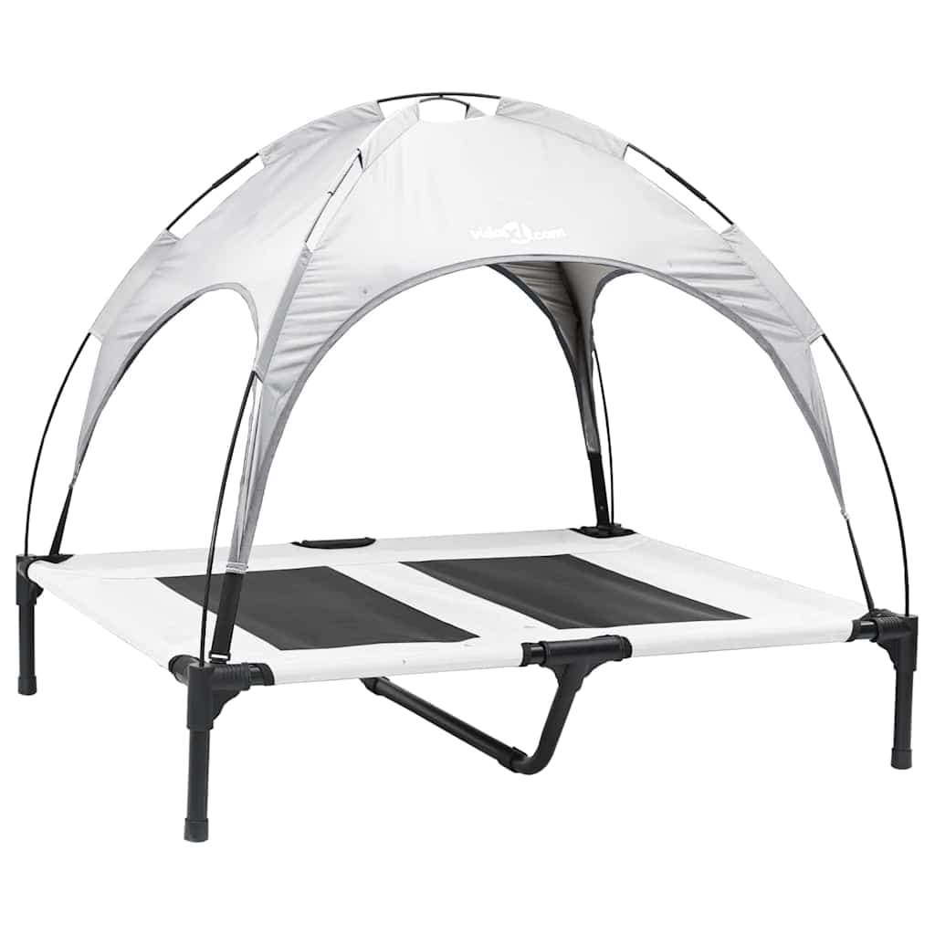 Letto per Cani Grigio Argento 92 x 77 x 82,5 cm Acciaio — miniatura 2 di 10