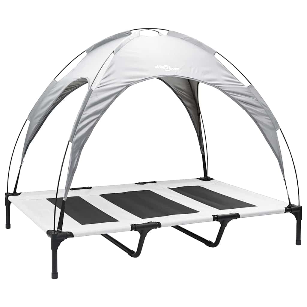 Letto per Cani Grigio Argento 122 x 93 x 106,5 cm Acciaio — miniatura 2 di 10