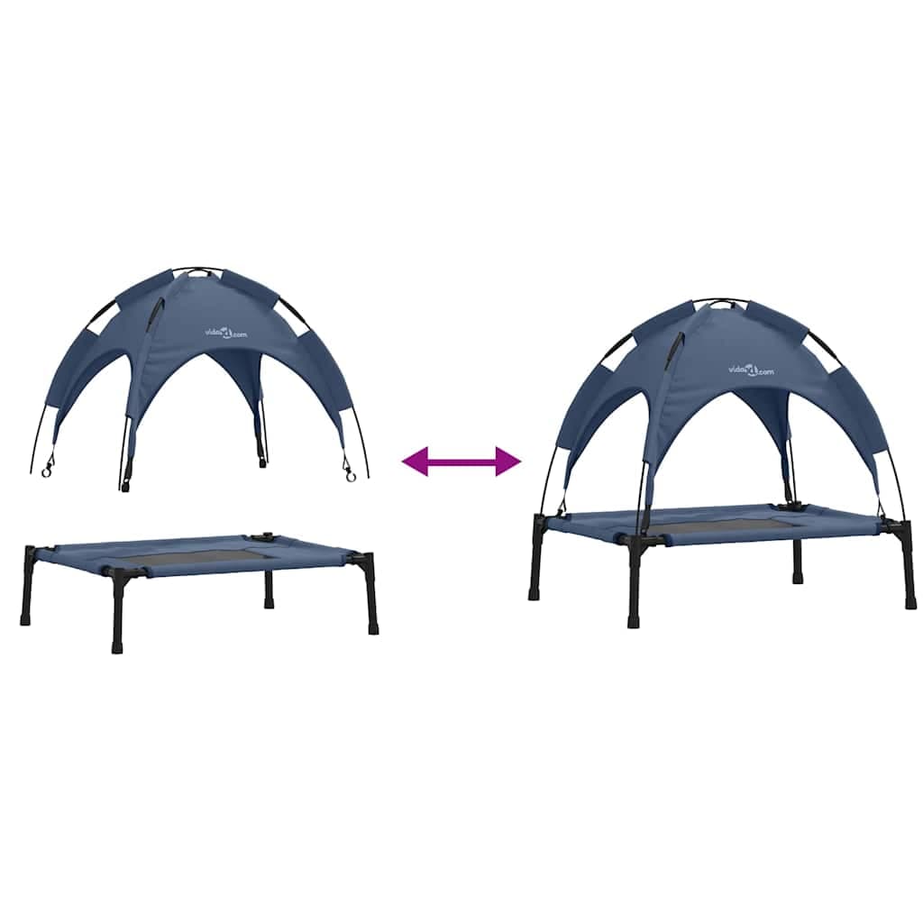 Letto per Cani Blu navy 62 x 48 x 61 cm Acciaio — miniatura 9 di 10