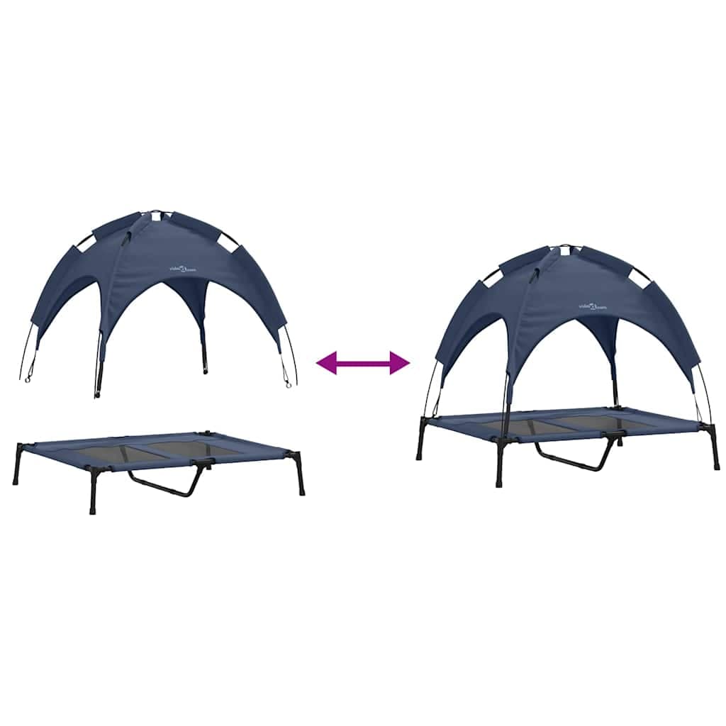 Letto per Cani Blu navy 92 x 77 x 82,5 cm Acciaio — miniatura 9 di 10