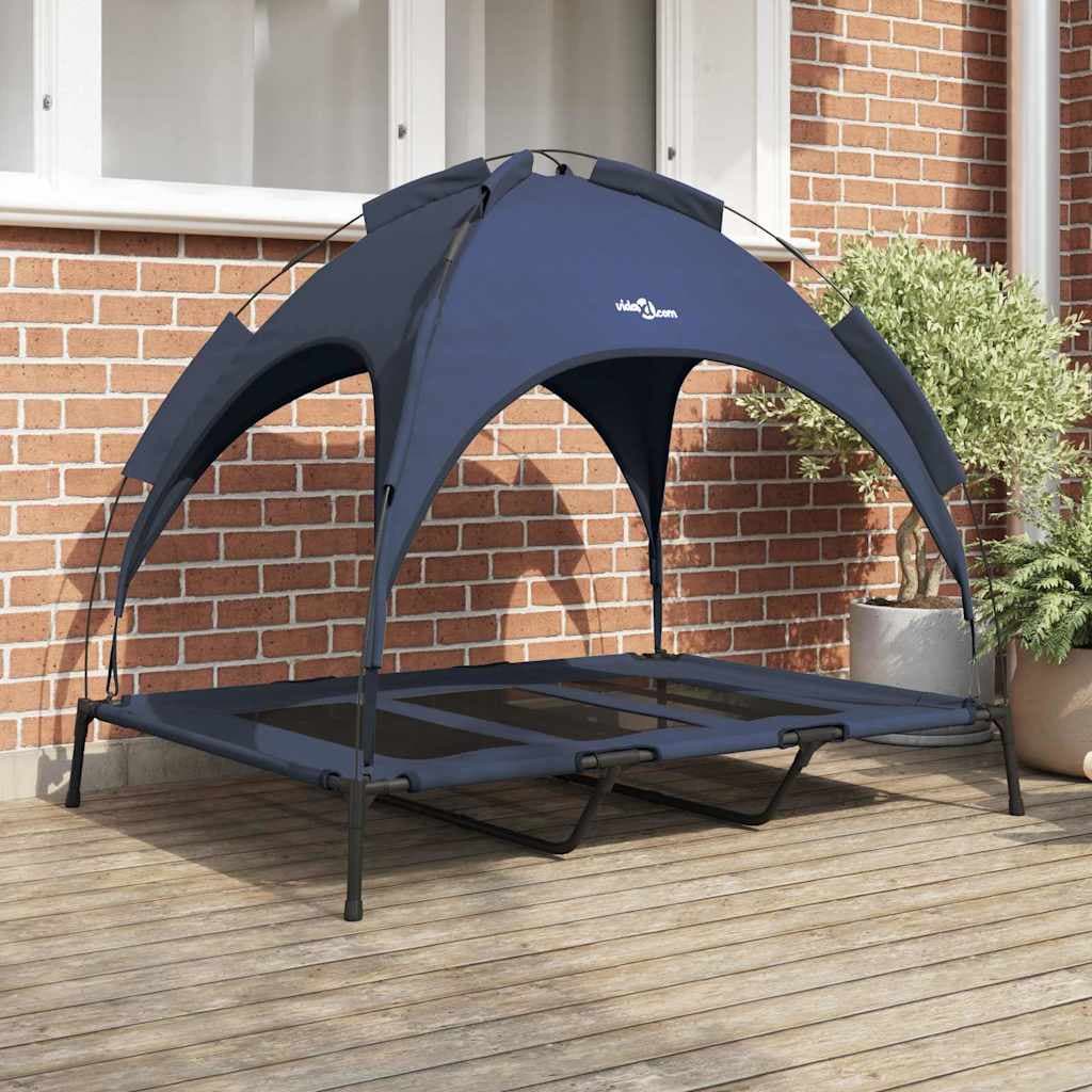 Letto per Cani Blu navy 122 x 93 x 106,5 cm Acciaio