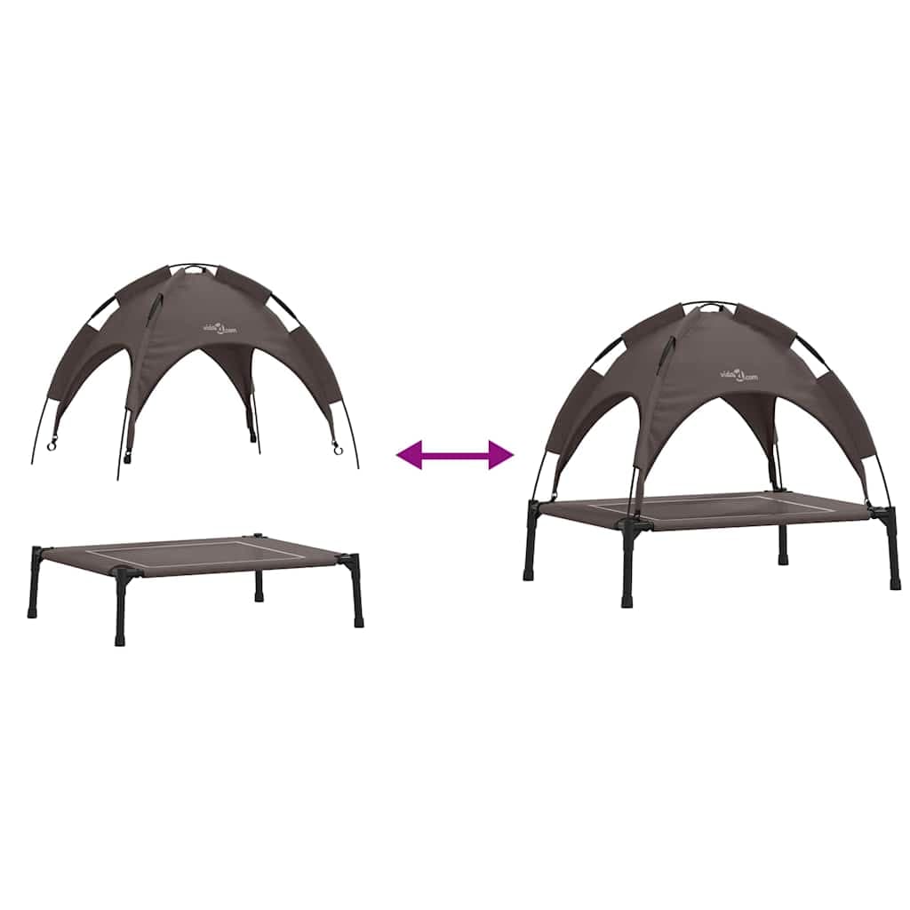 Letto per Cani 63 x 49,5 x 60 cm Acciaio Marrone — miniatura 9 di 10
