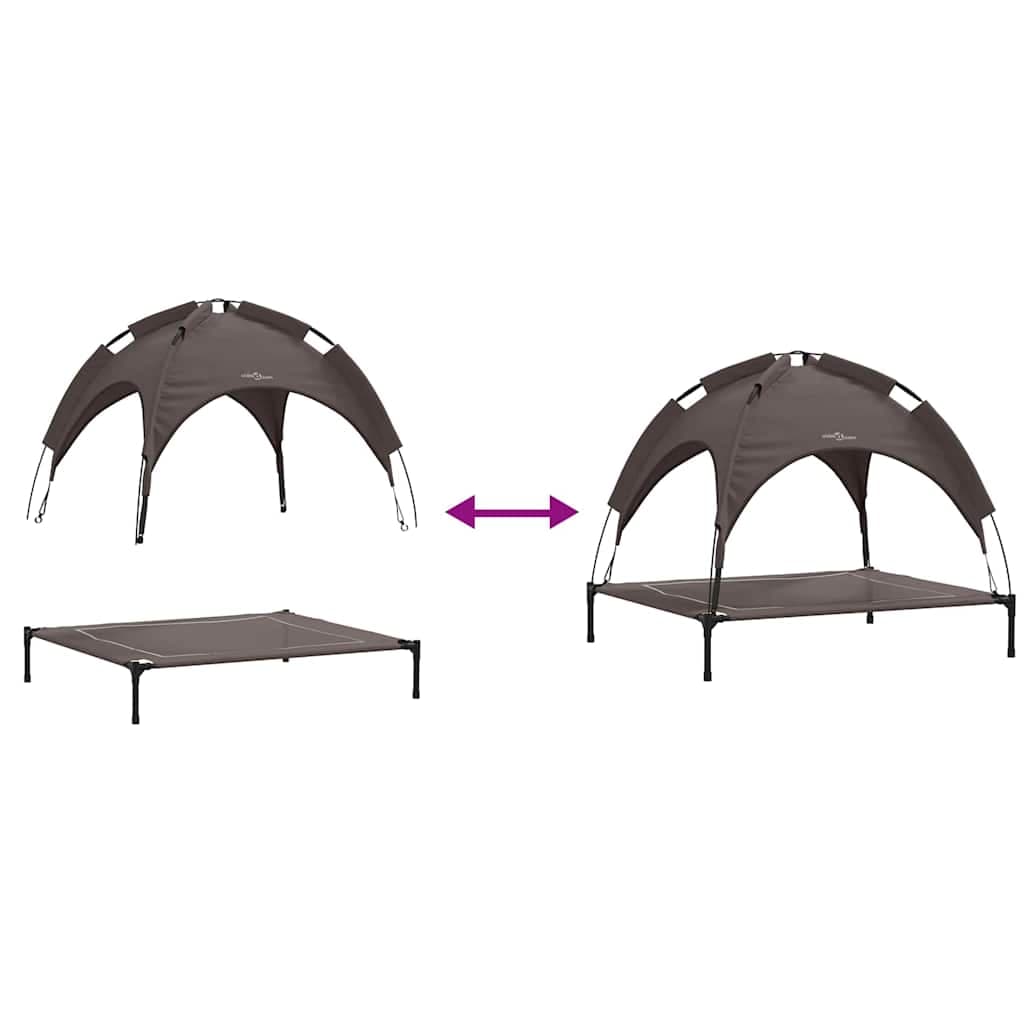 Letto per Cani 104 x 86 x 84,5 cm Acciaio Marrone — miniatura 9 di 10