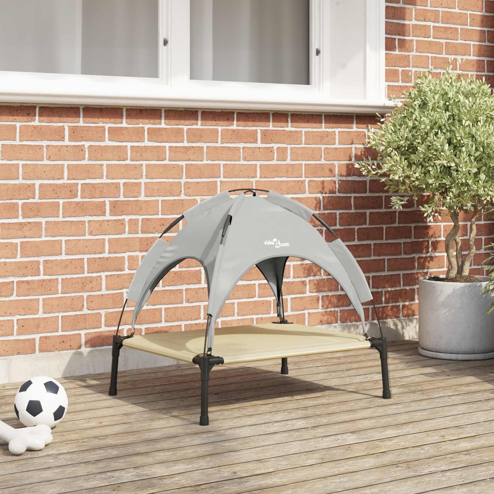 Letto per Cani 63 x 49,5 x 60 cm Acciaio Grigio Argento — miniatura 1 di 10