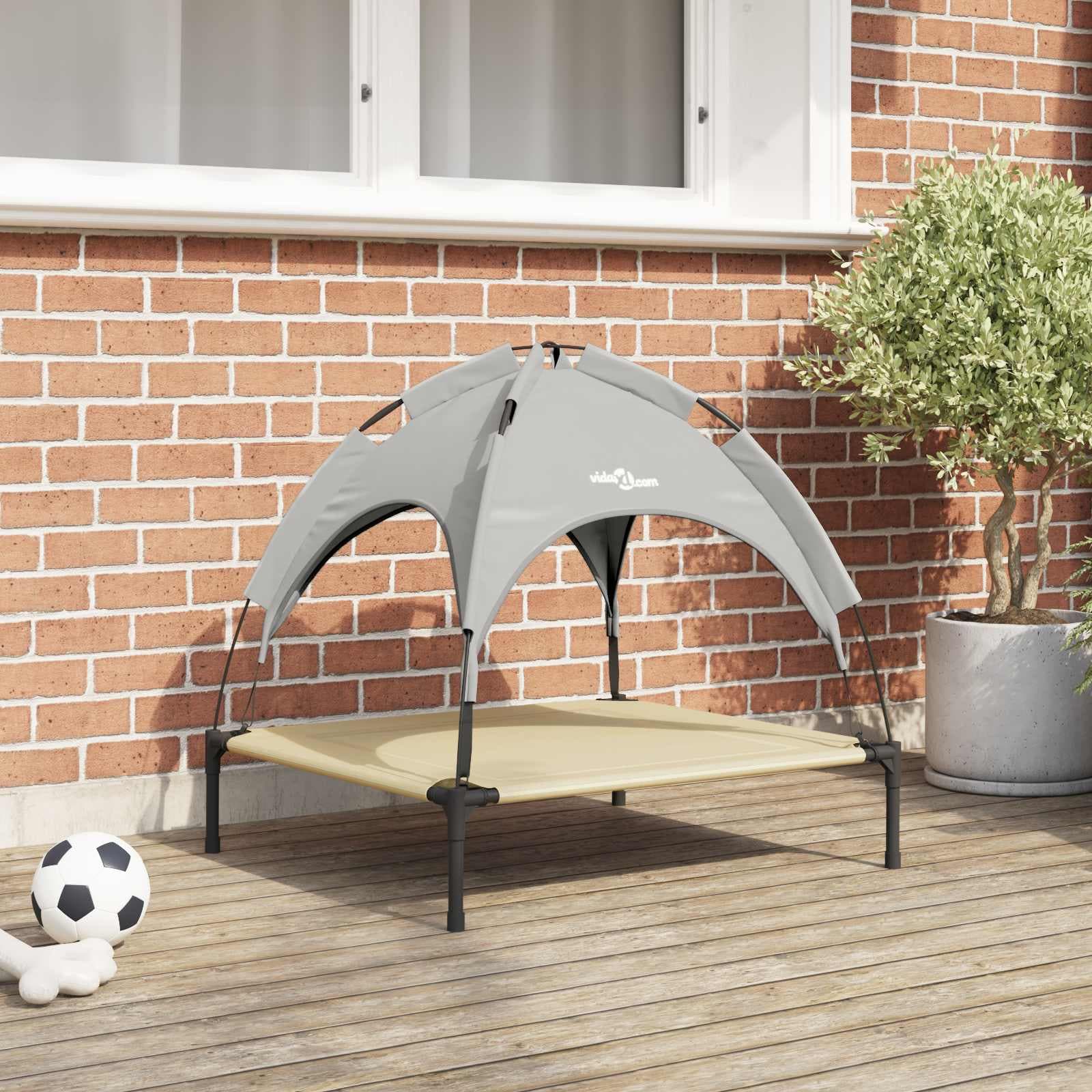 Letto per Cani 71 x 64 x 71 cm Acciaio Grigio Argento — miniatura 1 di 10