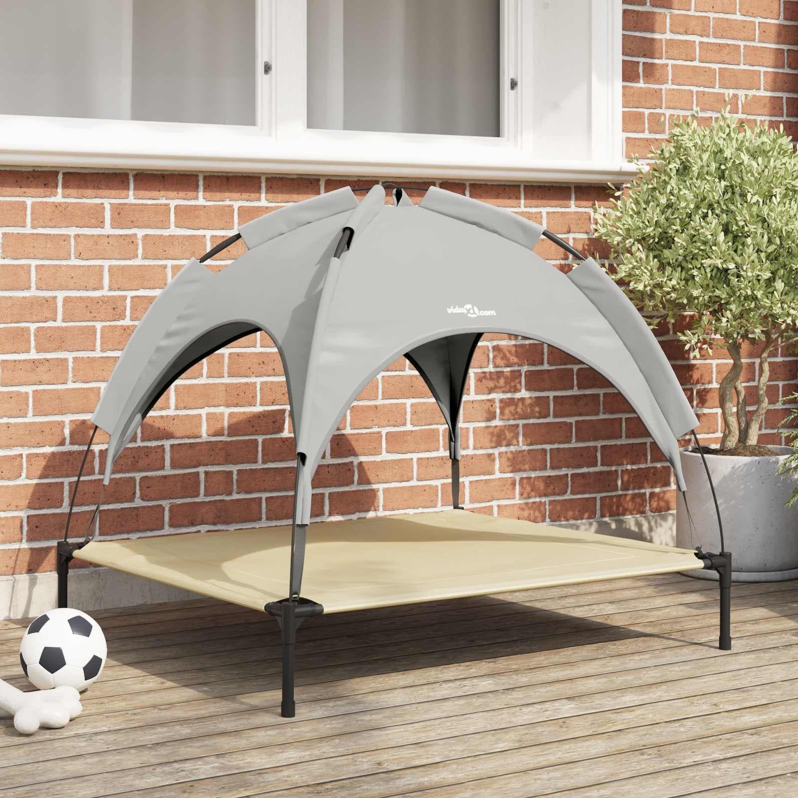 Letto per Cani 90 x 81 x 80,5 cm Acciaio Grigio Argento — miniatura 1 di 10