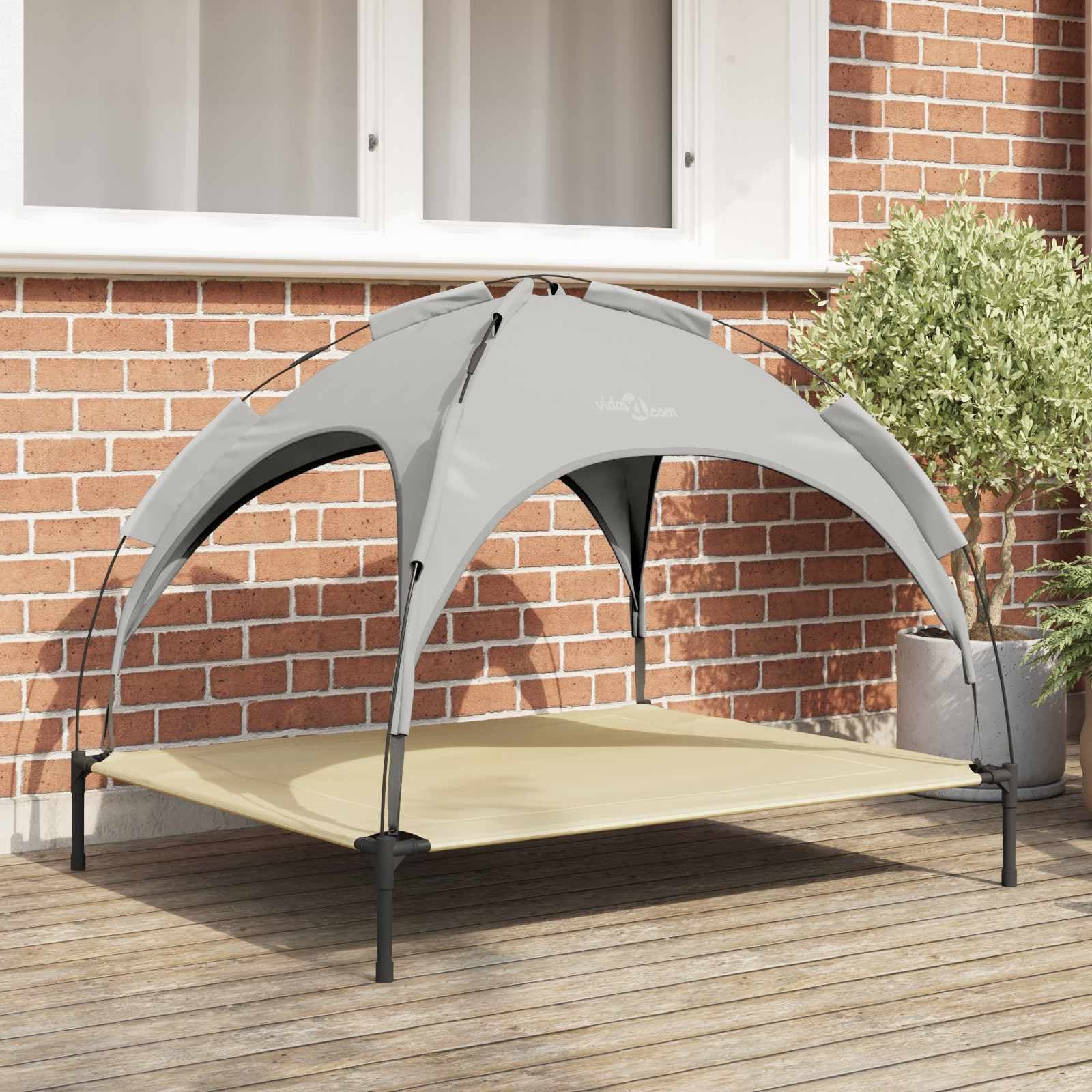 Letto per Cani 104 x 86 x 84,5 cm Acciaio Grigio Argento — miniatura 1 di 10