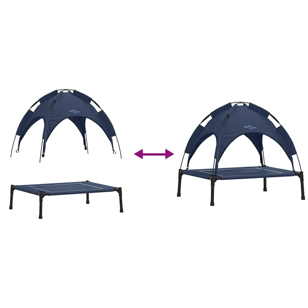 Letto per Cani 63 x 49,5 x 60 cm Acciaio Blu navy — miniatura 9 di 10