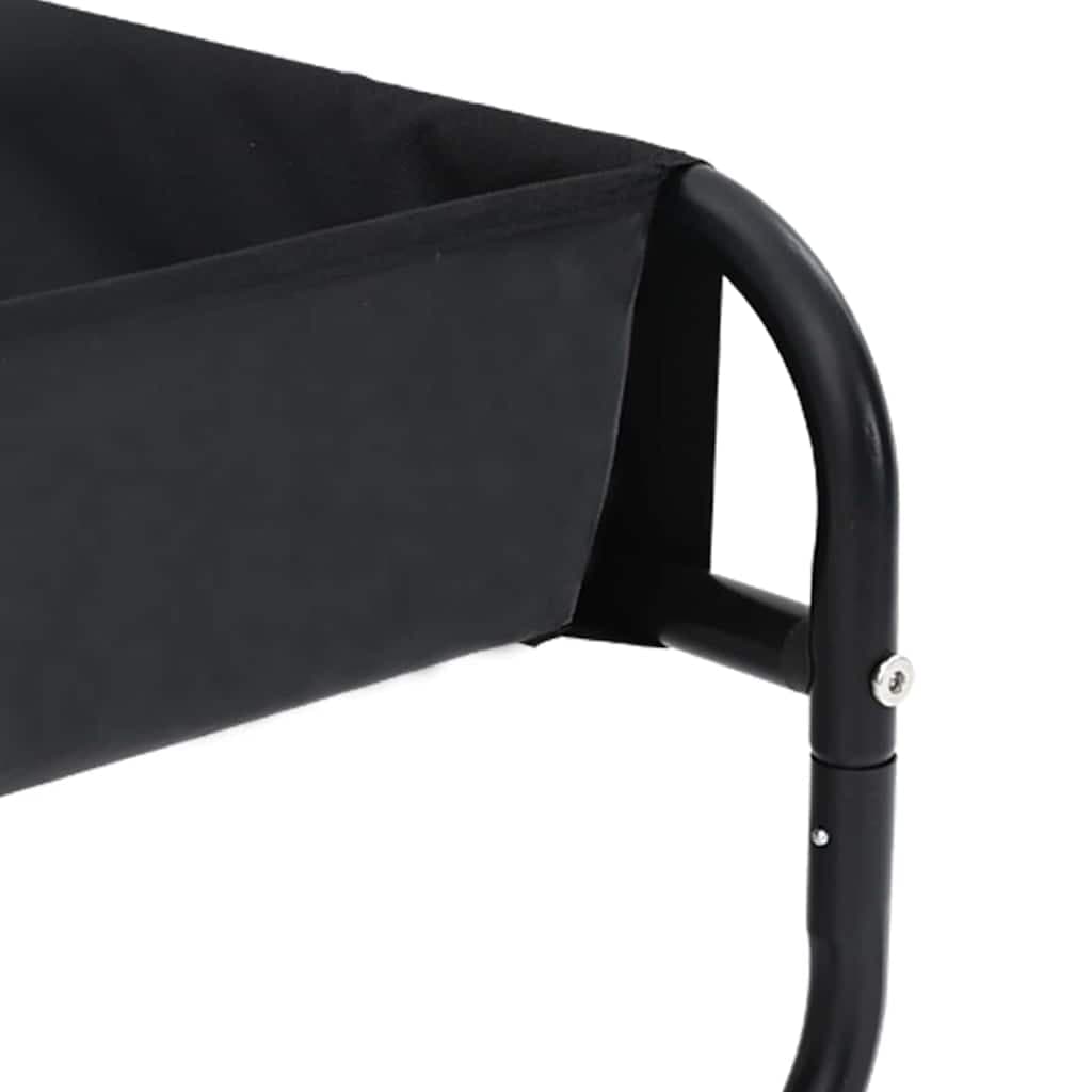 Letto per Cani Nero 75 x 75 x 30 cm Acciaio — miniatura 10 di 10