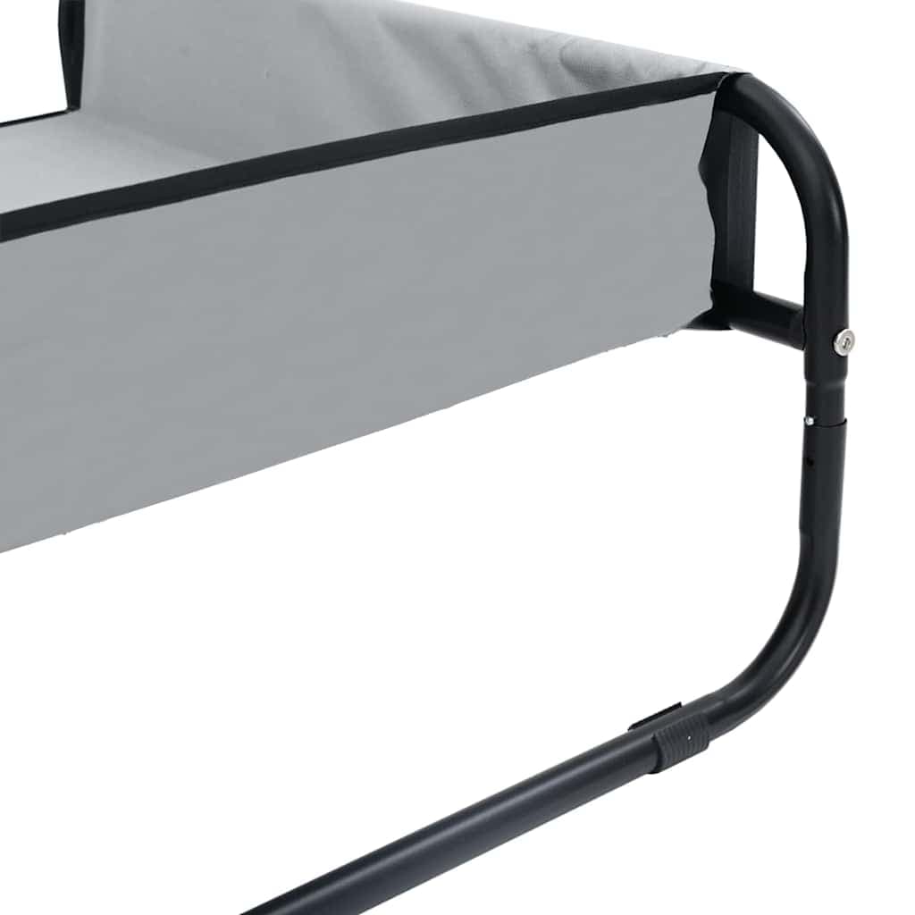 Letto per Cani Grigio chiaro 75 x 75 x 30 cm Acciaio — miniatura 10 di 10