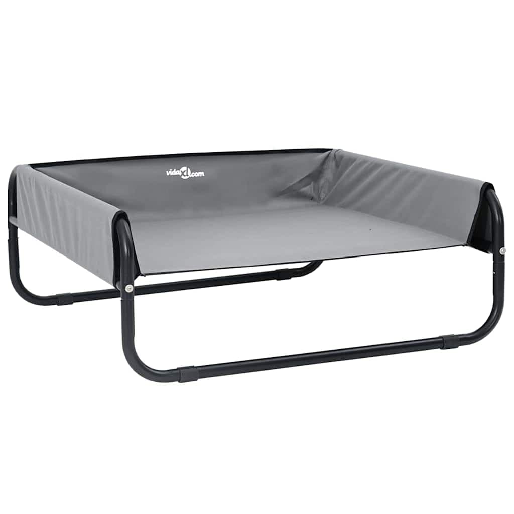 Letto per Cani Grigio chiaro 75 x 75 x 30 cm Acciaio — miniatura 2 di 10