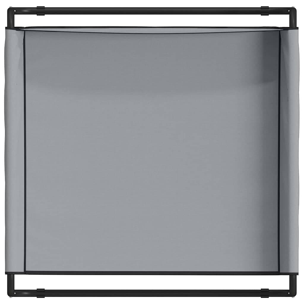 Letto per Cani Grigio chiaro 75 x 75 x 30 cm Acciaio — miniatura 7 di 10