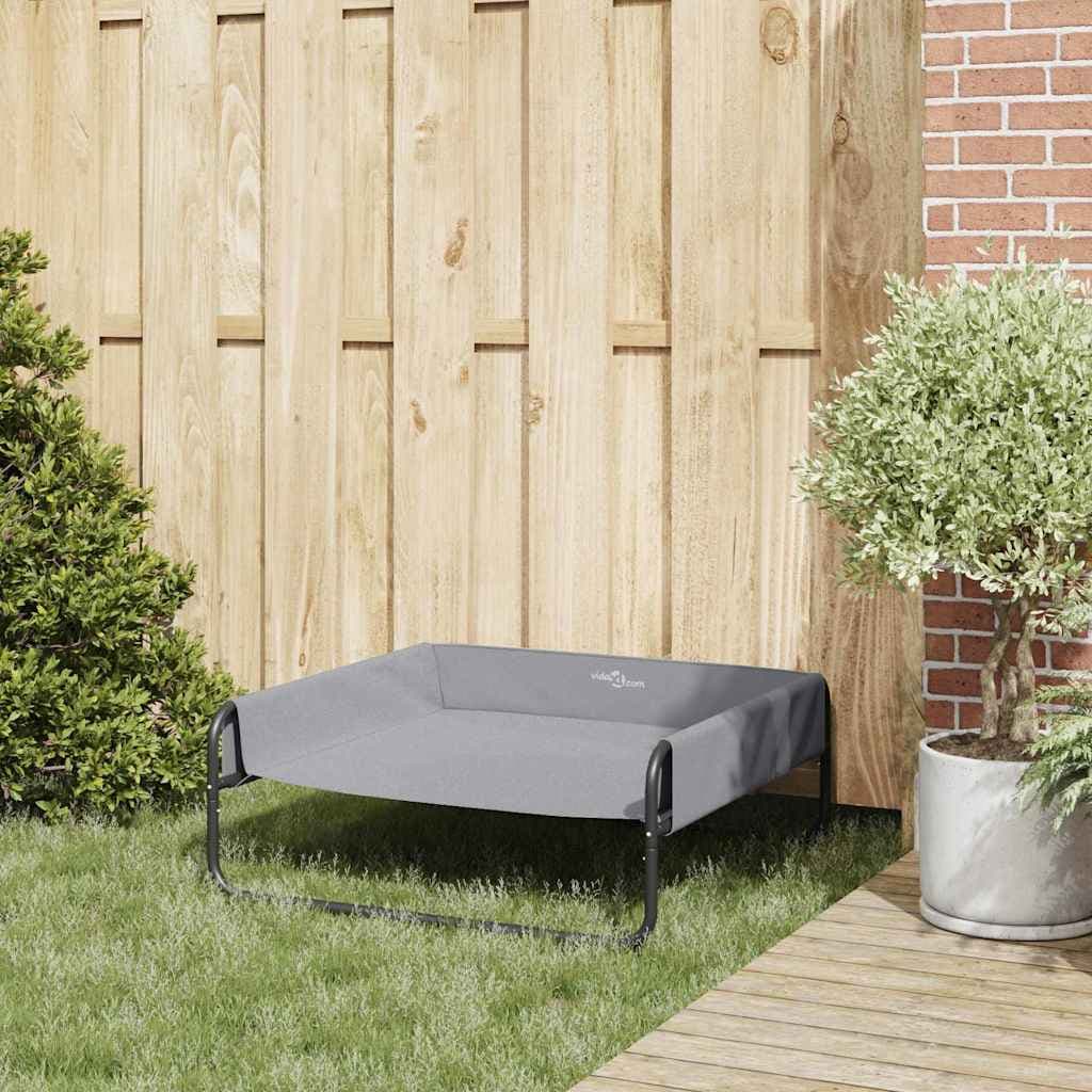 Letto per Cani Grigio chiaro 85 x 85 x 33 cm Acciaio — miniatura 3 di 10