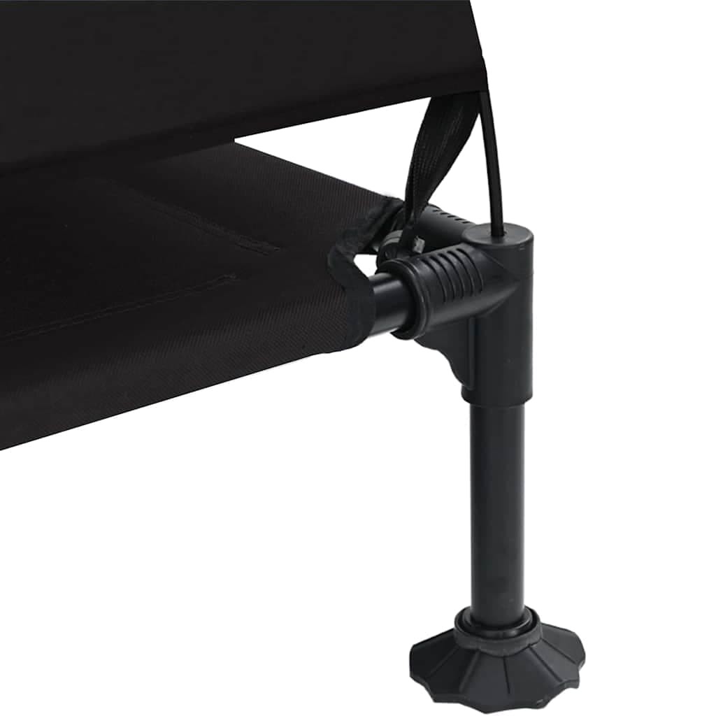 Letto per Cani Elevato 127 x 81 x 108 cm Tessuto e acciaio Nero — miniatura 7 di 10