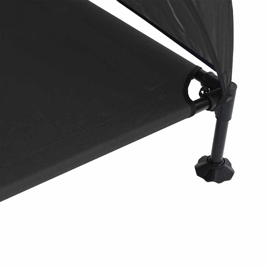 Letto per Cani Elevato 127 x 81 x 108 cm Tessuto e acciaio Nero — miniatura 8 di 10