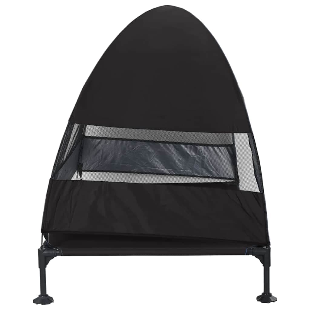 Letto per Cani Elevato 127 x 81 x 108 cm Tessuto e acciaio Nero — miniatura 5 di 10