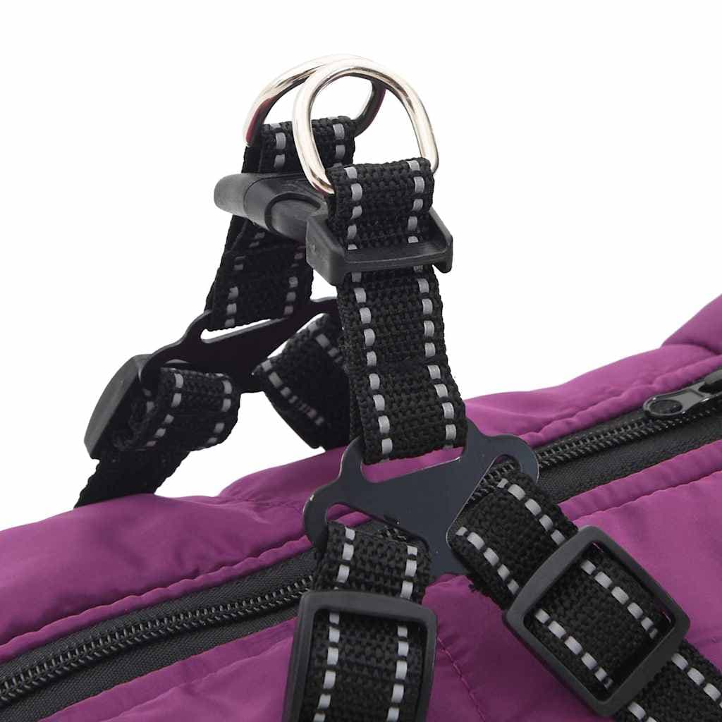 Cappotto Cani Imbracatura Impermeabile Riflettente Viola L48 — miniatura 7 di 8