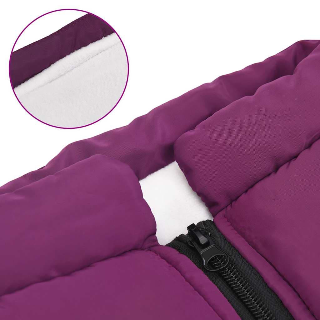 Cappotto Cani Imbracatura Impermeabile Riflettente Viola L52 — miniatura 5 di 8