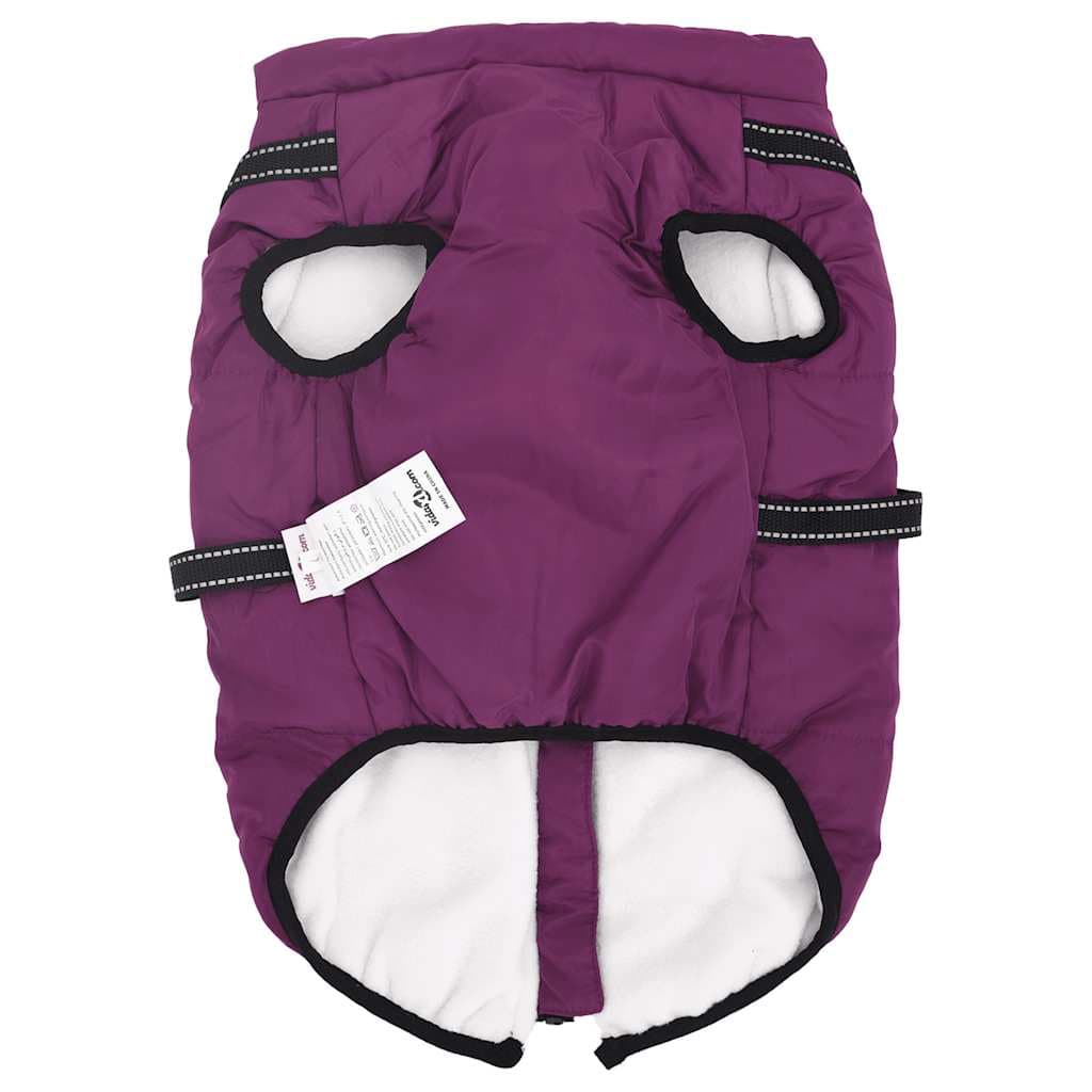 Cappotto Cani Imbracatura Impermeabile Riflettente Viola L68 — miniatura 3 di 8