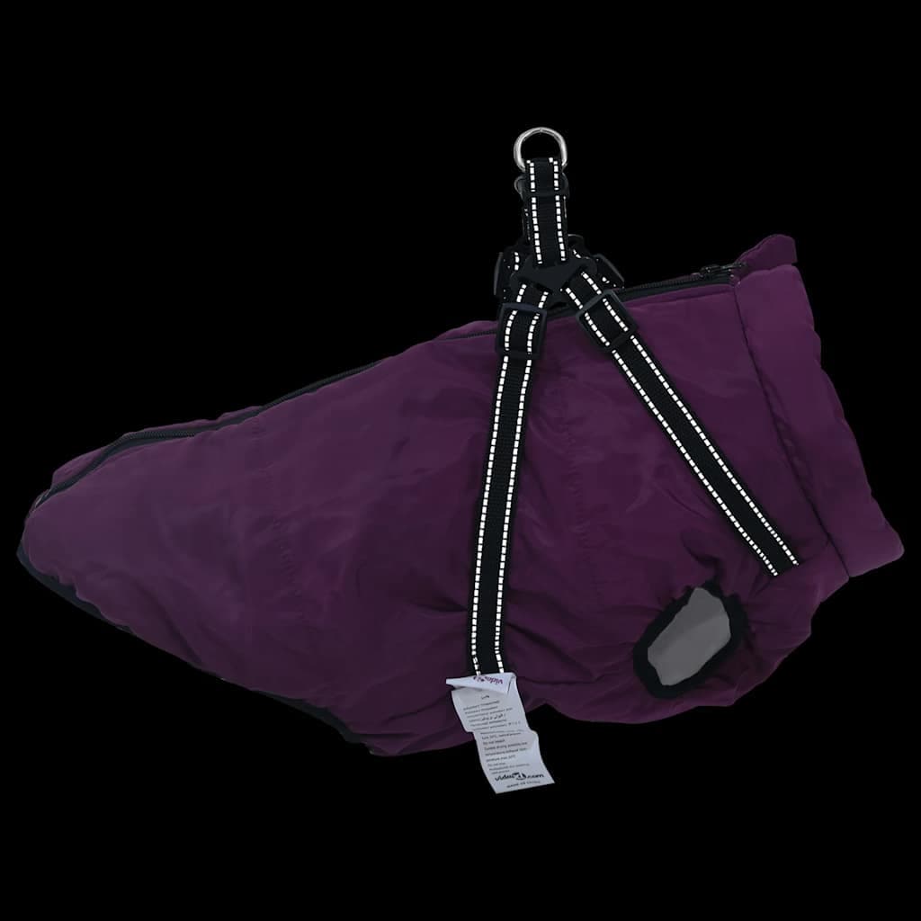 Cappotto Cani Imbracatura Impermeabile Riflettente Viola L68 — miniatura 4 di 8