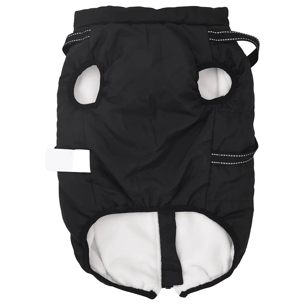 Cappotto Cani con Imbracatura Impermeabile Riflettente Nero L48 — miniatura 3 di 8