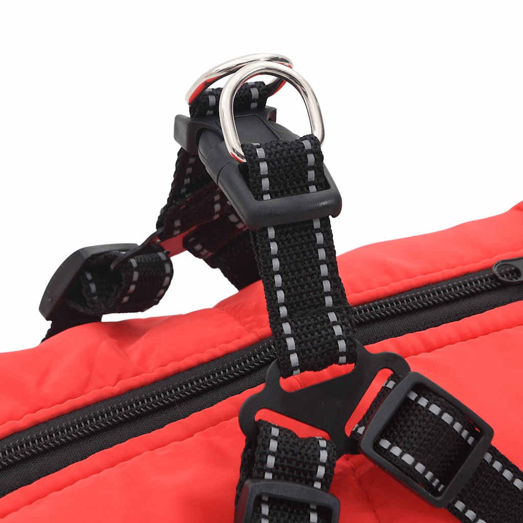 Cappotto Cani Imbracatura Impermeabile Riflettente Rosso L48 — miniatura 7 di 8