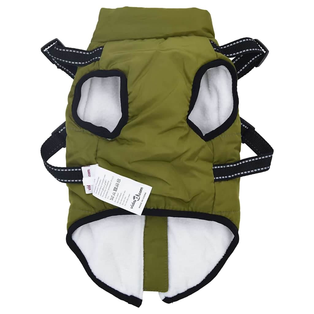 Cappotto Cani Imbracatura Impermeabile Riflettente Verde L24 — miniatura 3 di 8
