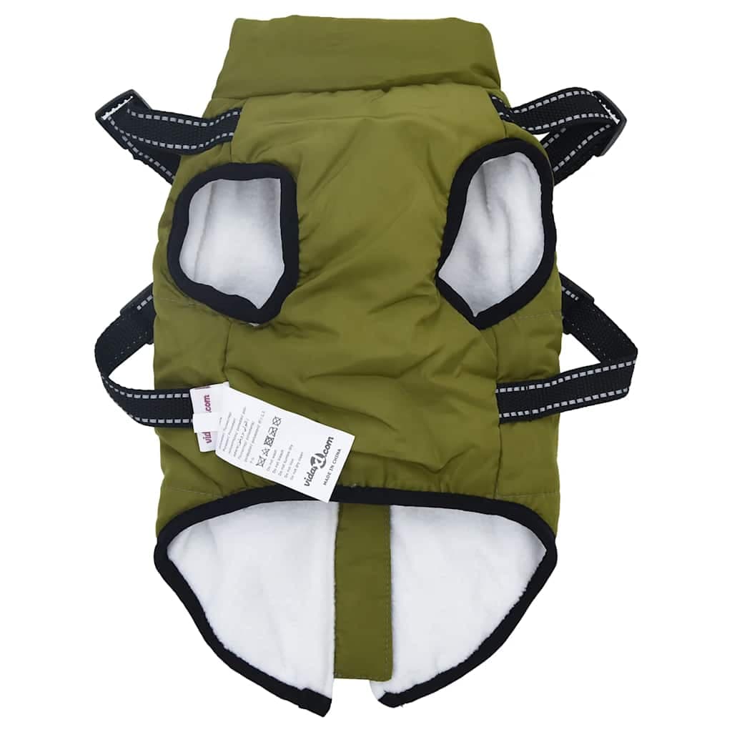 Cappotto Cani Imbracatura Impermeabile Riflettente Verde L28 — miniatura 3 di 8