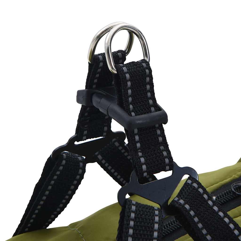 Cappotto Cani Imbracatura Impermeabile Riflettente Verde L40 — miniatura 7 di 8