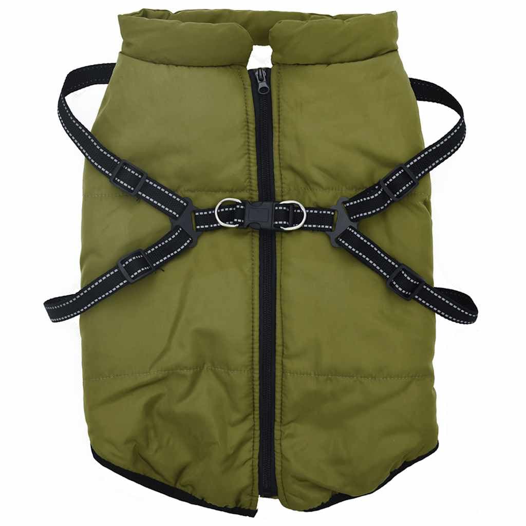 Cappotto Cani Imbracatura Impermeabile Riflettente Verde L48 — miniatura 1 di 8