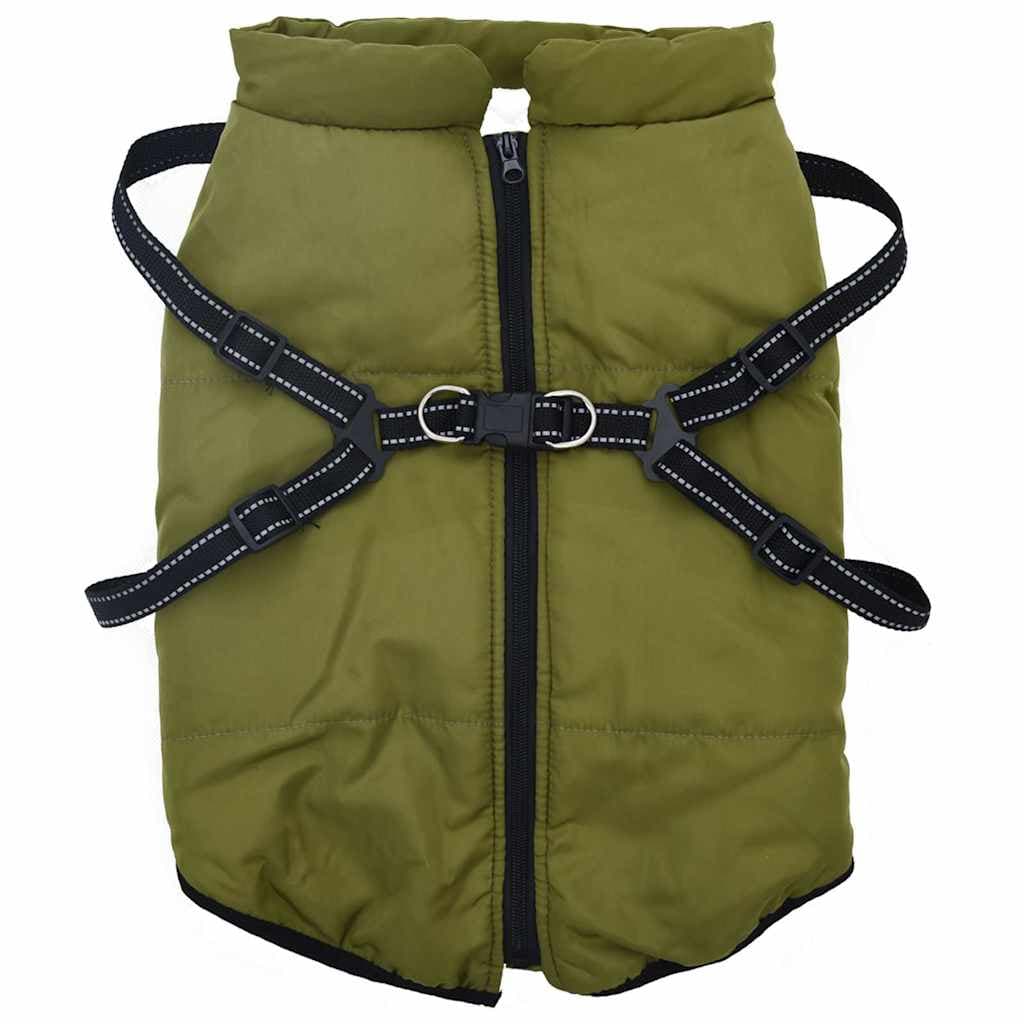 Cappotto Cani Imbracatura Impermeabile Riflettente Verde L68 — miniatura 1 di 8
