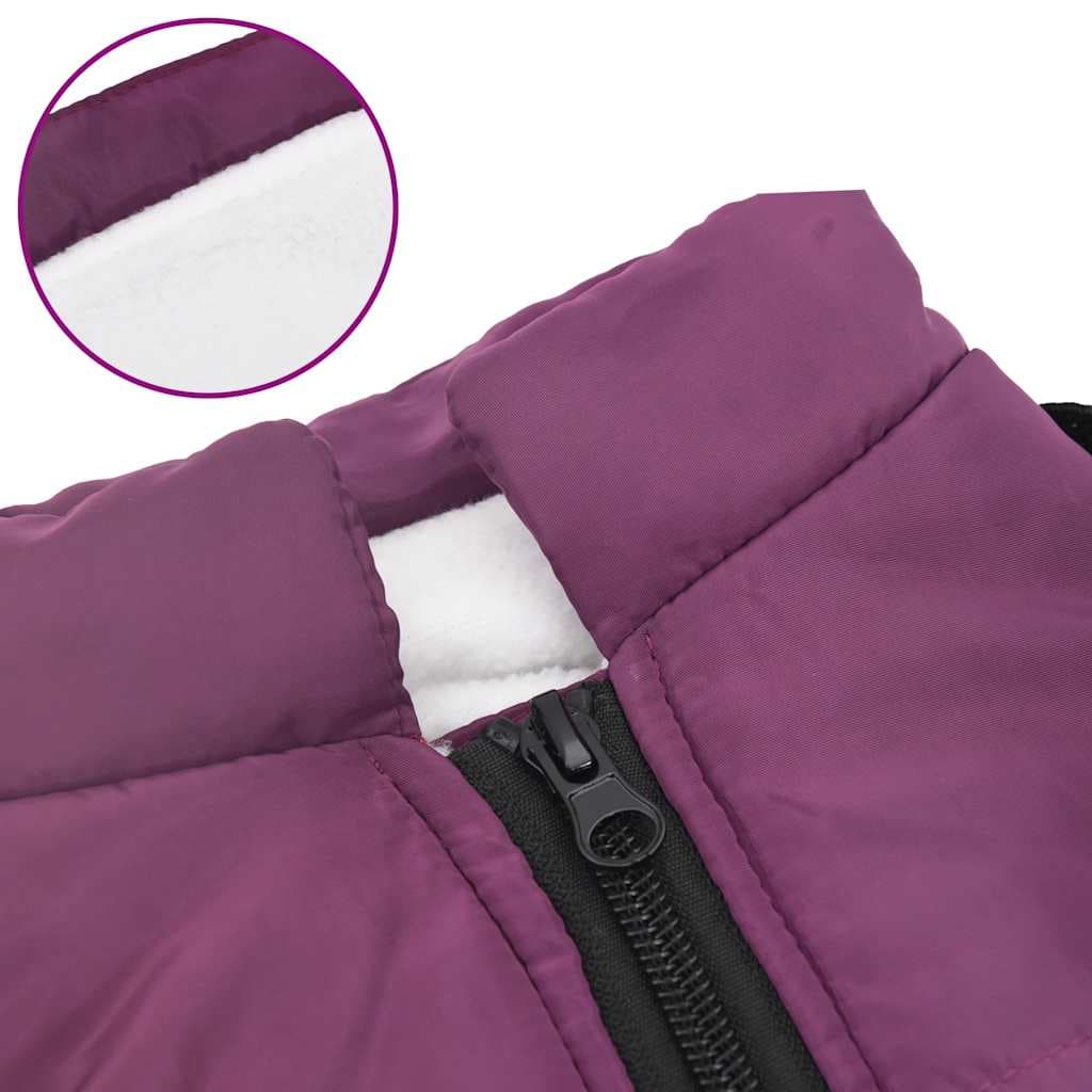 Cappotto Cani Imbracatura Impermeabile Riflettente Viola L32 — miniatura 5 di 8