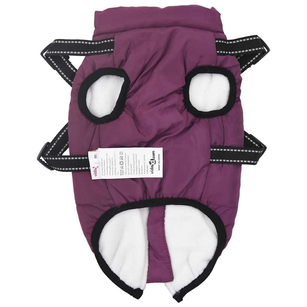 Cappotto Cani Imbracatura Impermeabile Riflettente Viola L36 — miniatura 3 di 8