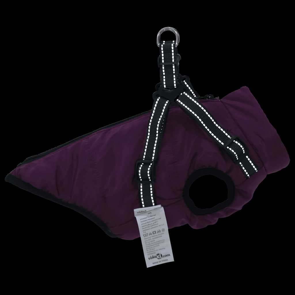 Cappotto Cani Imbracatura Impermeabile Riflettente Viola L36 — miniatura 4 di 8