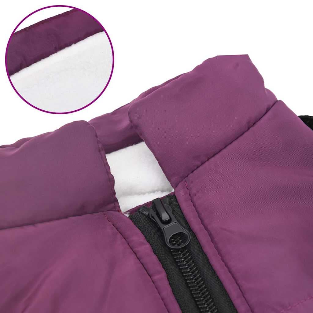 Cappotto Cani Imbracatura Impermeabile Riflettente Viola L36 — miniatura 5 di 8