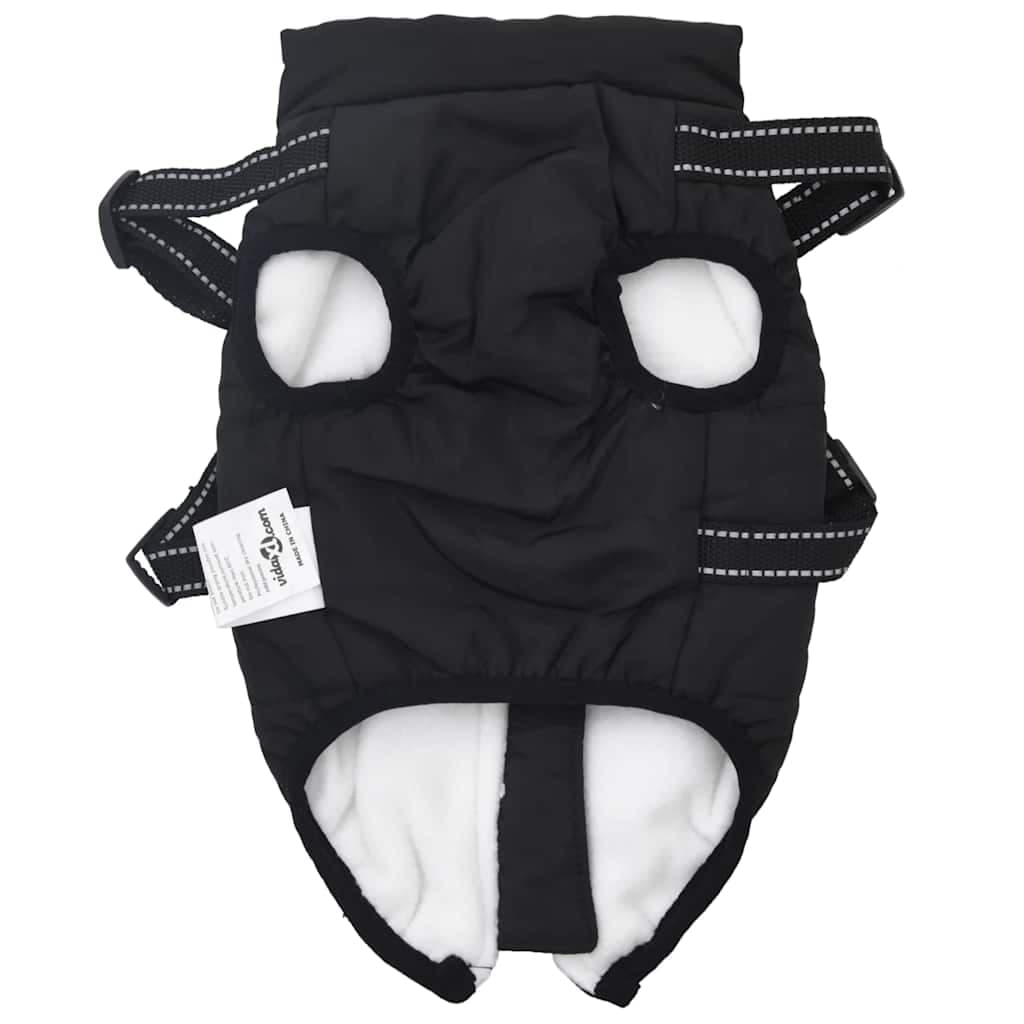 Cappotto Cani con Imbracatura Impermeabile Riflettente Nero L24 — miniatura 3 di 8