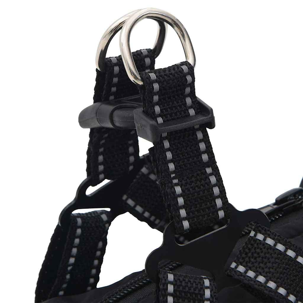 Cappotto Cani con Imbracatura Impermeabile Riflettente Nero L24 — miniatura 7 di 8