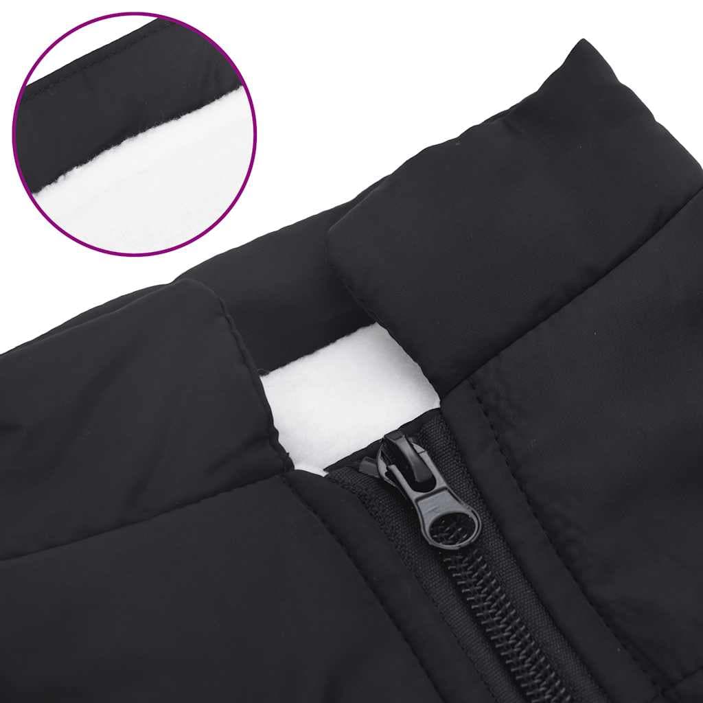 Cappotto Cani con Imbracatura Impermeabile Riflettente Nero L28 — miniatura 5 di 8