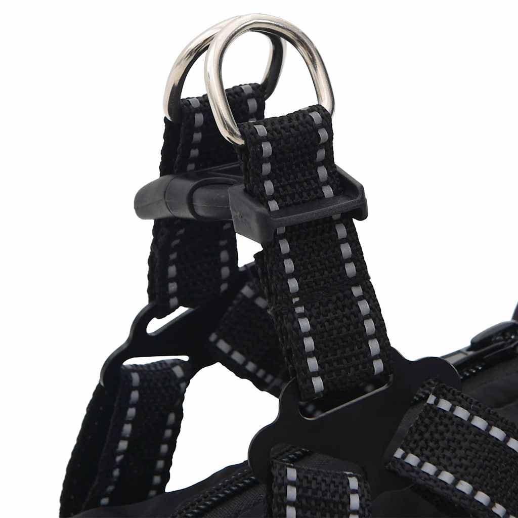 Cappotto Cani con Imbracatura Impermeabile Riflettente Nero L28 — miniatura 7 di 8