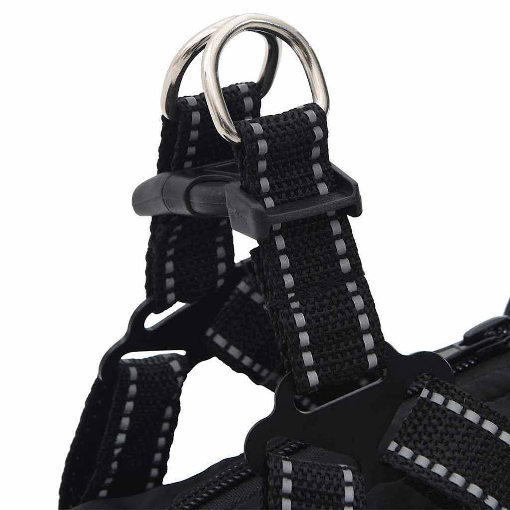 Cappotto Cani con Imbracatura Impermeabile Riflettente Nero L32 — miniatura 7 di 8