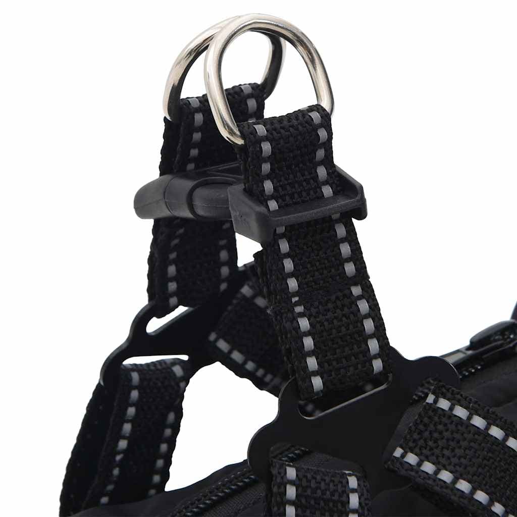 Cappotto Cani con Imbracatura Impermeabile Riflettente Nero L36 — miniatura 7 di 8