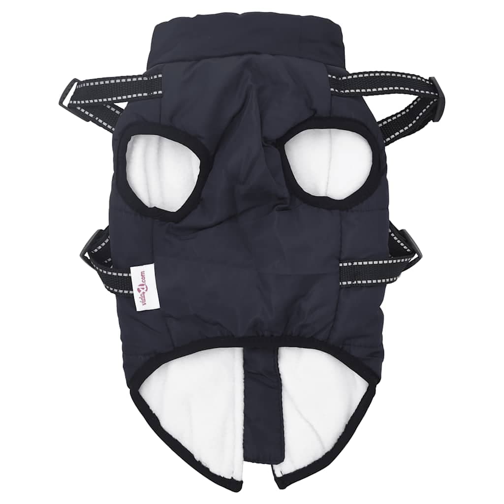Cappotto Cani Imbracatura Impermeabile Riflettente Blu Navy L24 — miniatura 3 di 8